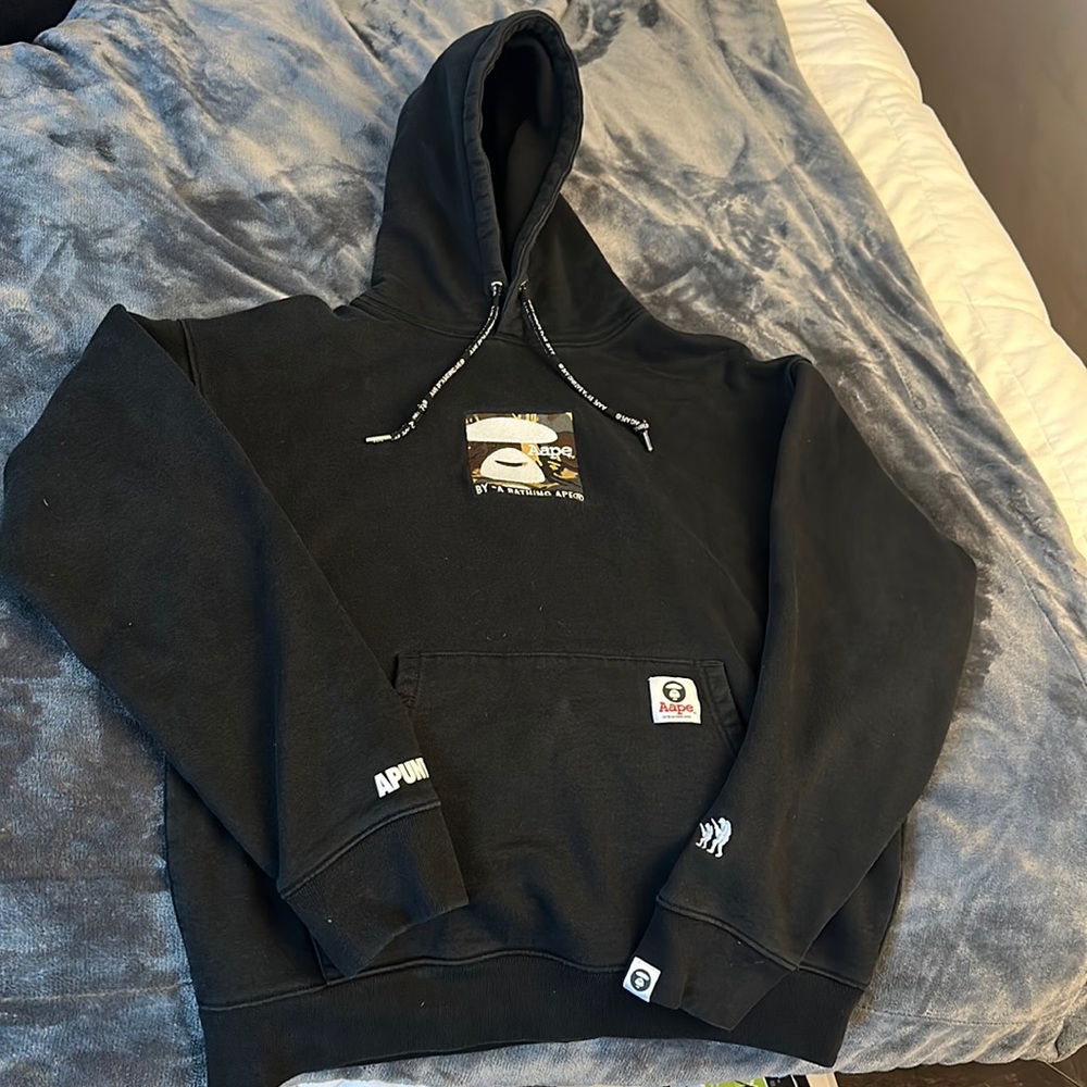 Aape used boys hoodie camo pocket